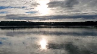 Morning sun and high tide