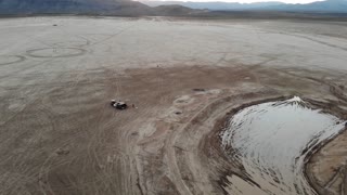 sunset over Jean Dry Lake Bed