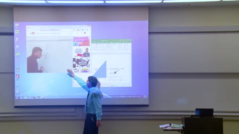 Math Professor Fixes Projector Screen (April Fools Prank)