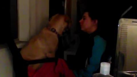 Elsa and mom rubbing noses