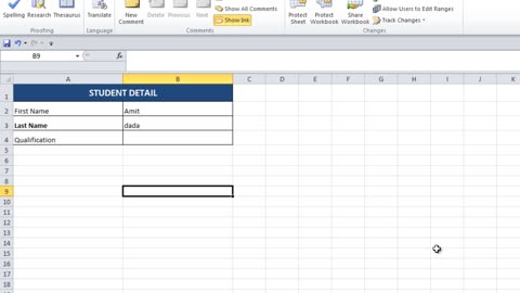 How to protect sheet with password in Excel