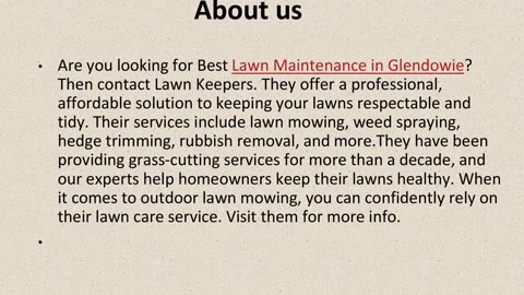 Get The Best Lawn Maintenance in Glendowie.