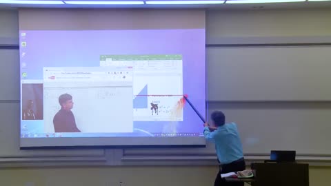 Maths professor fixes projector screen | April fool prank