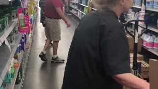 Man Shoves Store Employee