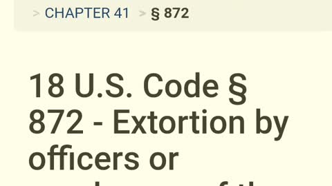 Extortion by officers or government employees