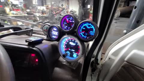 Wide band AFR, Boost/ vacuum and dual temp Supercharger monitor gauges installed