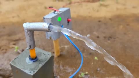 diy tractor mini borewell drilling machine _ science project _ submersible water pump