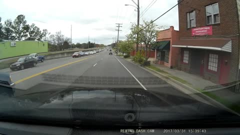 Stray Golf Ball Almost Hits Truck