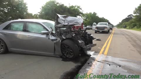 GLANCING HEAD ON COLLISION, SCHWAB CITY TEXAS, 06/26/22...