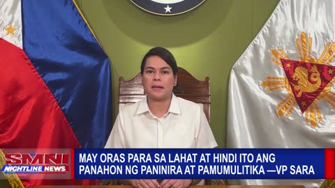 May oras para sa lahat at hindi ito ang panahon ng paninira at pamumulitika —VP Sara