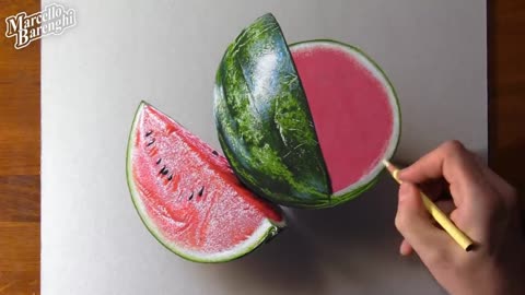 Draw The Flesh Of The Other Half Watermelon