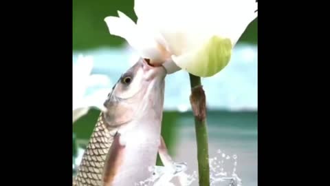 Amazing fish jumping