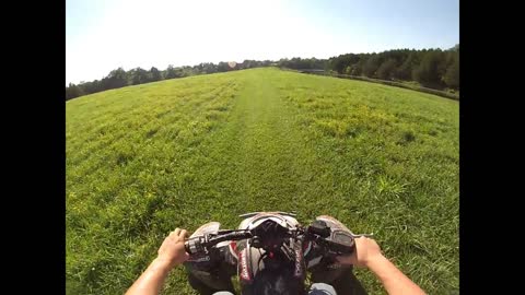 Funny atv wheelie fail