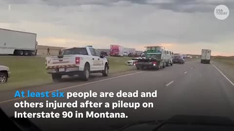 Montana highway vehicle pileup leaves six people dead | USA TODAY