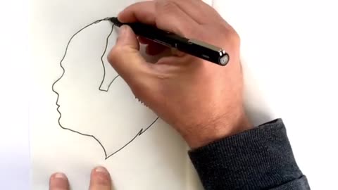 Head man drawing logo design / satisfying video