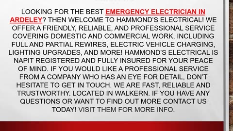 Best Emergency Electrician in Ardeley