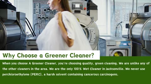 Chemical-free Dry Cleaning Services in Nocatee, FL - A Greener Cleaner