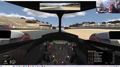 iRacing B Fixed IndyCar Series from Laguna Seca 6/22/24. IndyCar and Corkscrew.