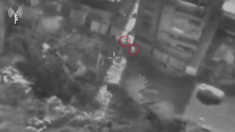 IDF footage shows a strike on two Hamas operatives who were attempting to