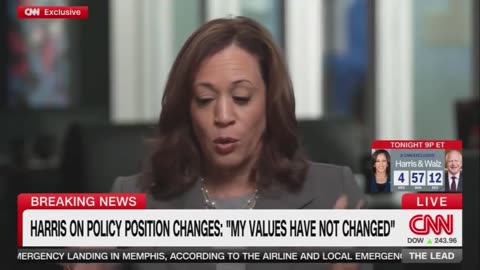 First Look at CNN's Interview with Harris and Walz. Is she drunk again?