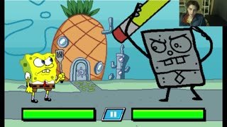 Try Not To Laugh Challenge #7 By Watching SpongeBob VS DoodleBob Nick's Not So Ultimate Boss Battles