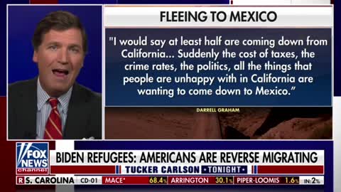 Tucker Carlson: "Things are so bad in Joe Biden's America that thousands of Americans are voluntarily moving to a third world country..."