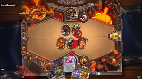 Hearthstone battle against General Drakkisath