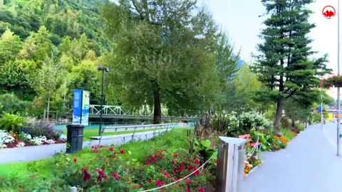 Peaceful evening walk in Swiss Town INTERLAKEN 🇨🇭Switzerland