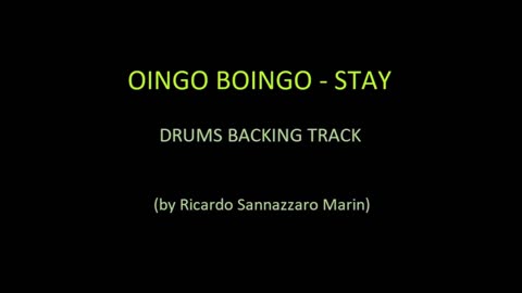 OINGO BOINGO - STAY - DRUMS BACKING TRACK