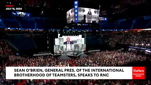 BREAKING NEWS: Teamsters President Speaks At RNC, Praises Trump And GOP Senators Including JD Vance