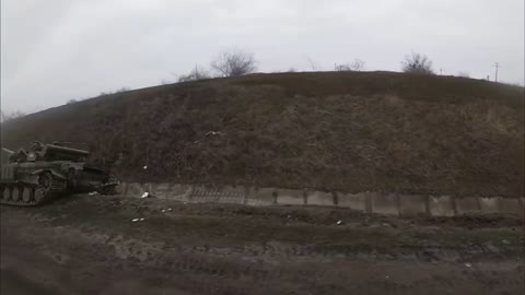 Destroyed Ukrainian military equipment on the roads of the Kherson region