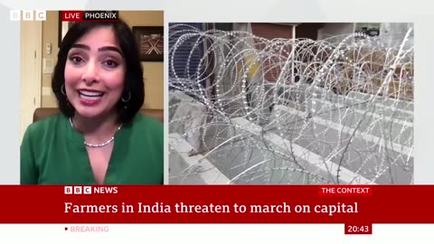 India police block roads as farmers threaten to march on capital | BBC News