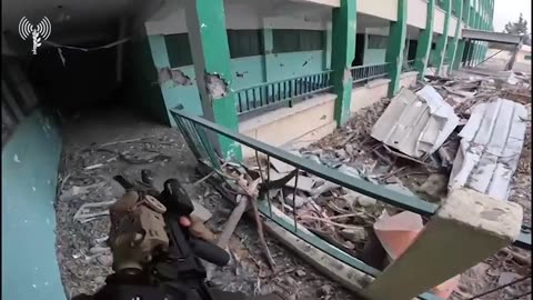 Dramatic Footage Of IDF Troops Encountering A Hamas Cell As They Search School Building