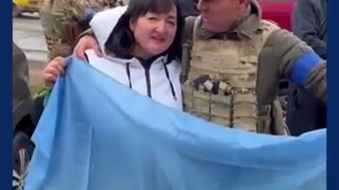 Ukrainian celebrate Liberation of Their Village From Russian Troops #Shorts