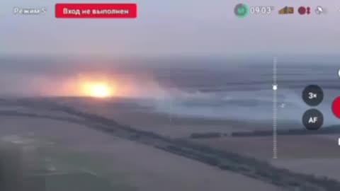 Footage of the MASSIVE Russian bombardement of Vuhledar from another angle