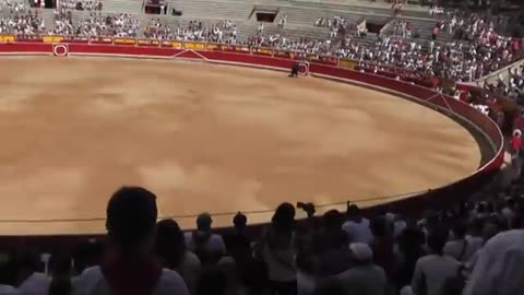 SPAIN : Pamplona Fiesta de San Fermin - Recortes (Bull-leaping) パンプローナの牛追い祭 レコルテス（ブル・リーピング）