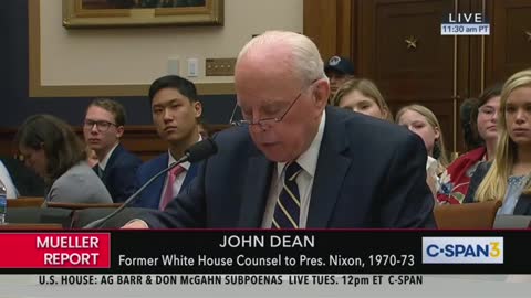 John Dean Mueller Report Testimony