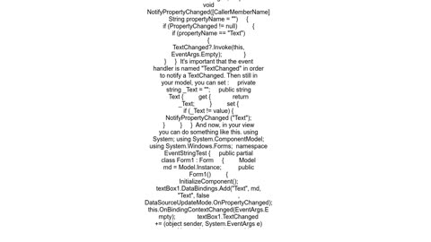 Winforms data binding and INotifyPropertyChanged on mono