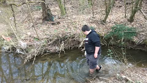 Son Looking for old bottles