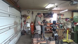 forging a lawn mower blade machete part 3