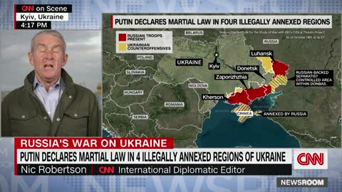 Putin declares martial law in illegally annexed regions of Ukraine