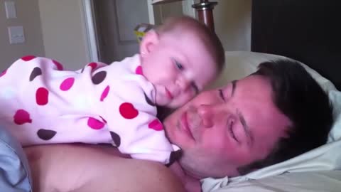 Cute baby playing with her daddy!!!