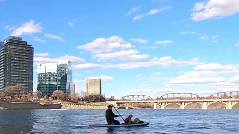 Paddle Boarding the South Sask.