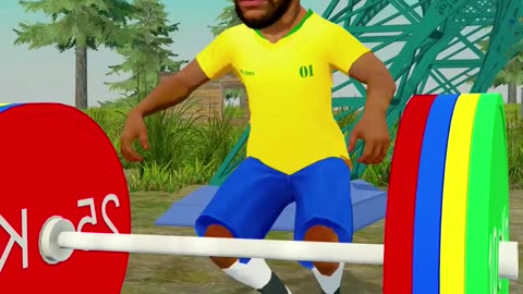 HELP RONALDO LIFT 👀 VS Messi 3D ANIMATION #shorts