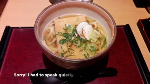 Day 3 Udon noodle in Japan, the simplest and healthiest common food in Japan $4.50 no Tip