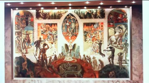 UN Security Council Mural Shows Devil Cast Down As An Alien