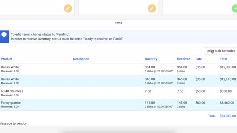 Inventory 6 - Purchase orders