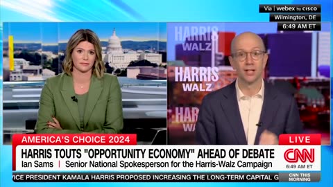 Low-level Harris spokesperson Ian Sams confirms Kamala is tied to Biden's disastrous record