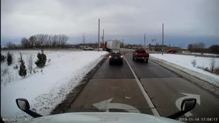 Oblivious SUV Slams Semi