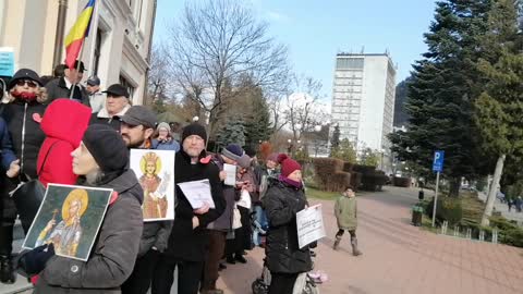 Protest impotriva dictaturii mondiale, Piatra Neamt, 20 martie 2021